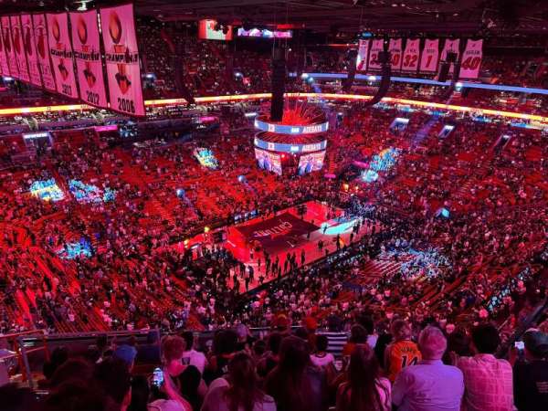Kaseya Center, section: 400SRO, row: E00