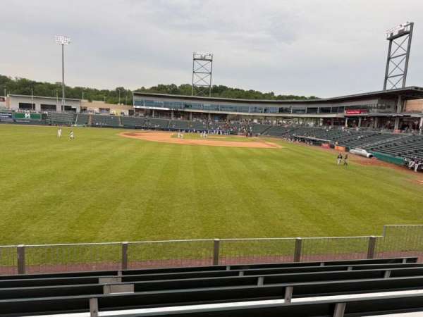 Clover Stadium, section: LF, row: 1, seat: 1