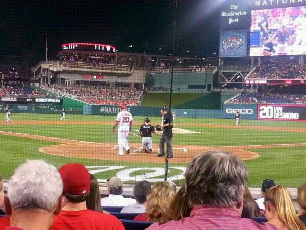 Nationals Park, section: Terra Club C, row: G, seat: 8