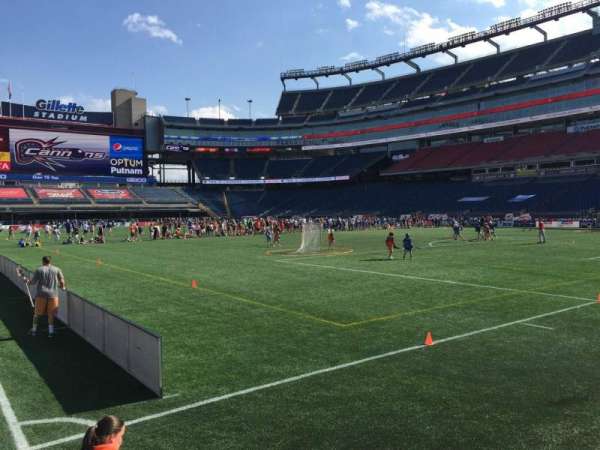 Gillette Stadium, section: 103, row: 1, seat: 3