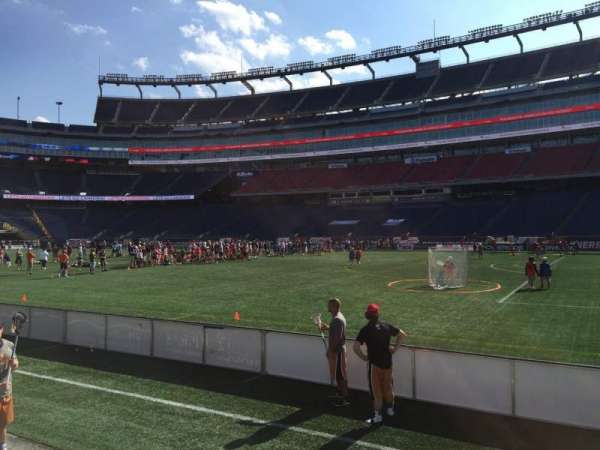 Gillette Stadium, section: 106, row: 1, seat: 12