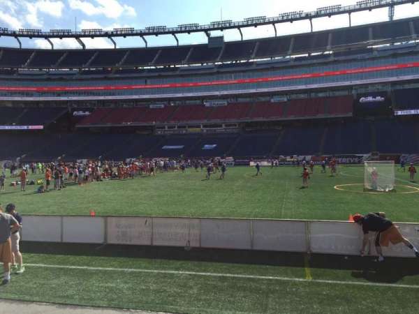 Gillette Stadium, section: 107, row: 1, seat: 12