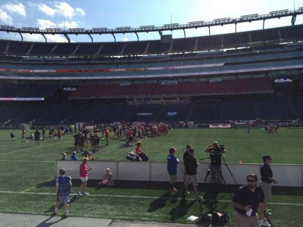 Gillette Stadium, section: 108, row: 1, seat: 11