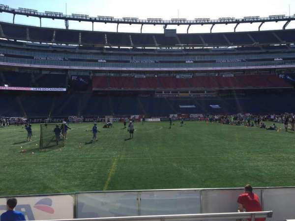 Gillette Stadium, section: 112, row: 1, seat: 12