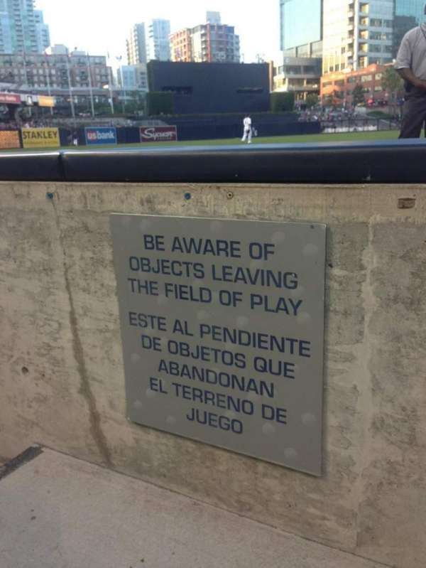 Petco Park, section: 116, row: A