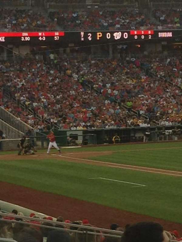 Nationals Park, section: 134, row: AA, seat: 5
