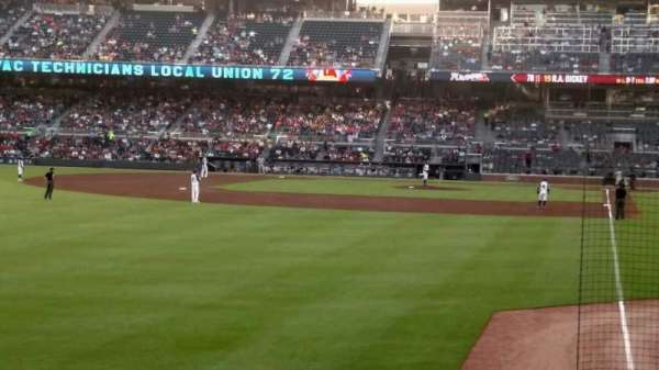 Truist Park, section: 144, row: 9, seat: 1