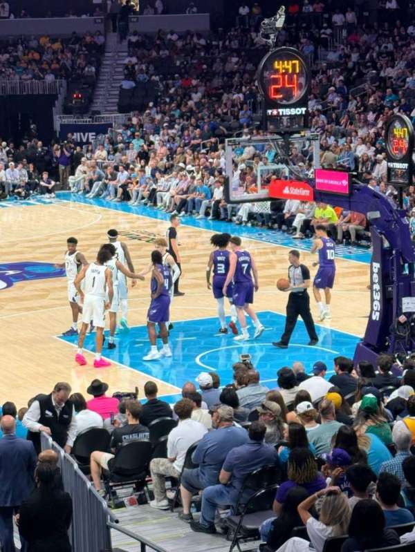 Spectrum Center, section: 102, row: Q, seat: 5