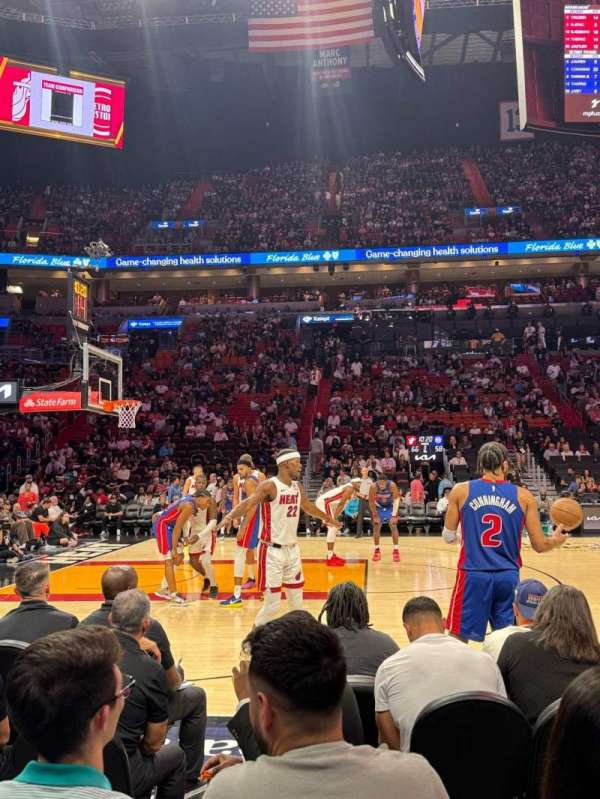 Kaseya Center, section: 107, row: 4, seat: 16