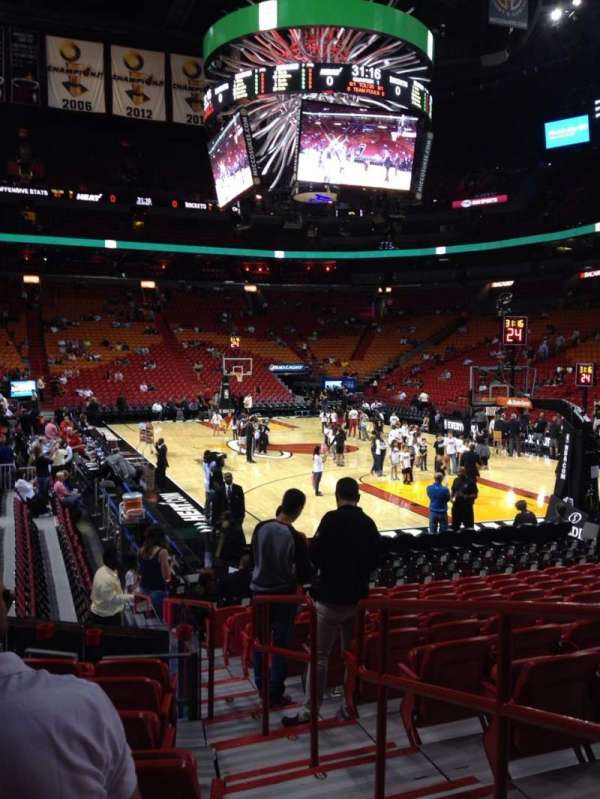 Kaseya Center, section: 102, row: 15, seat: 1