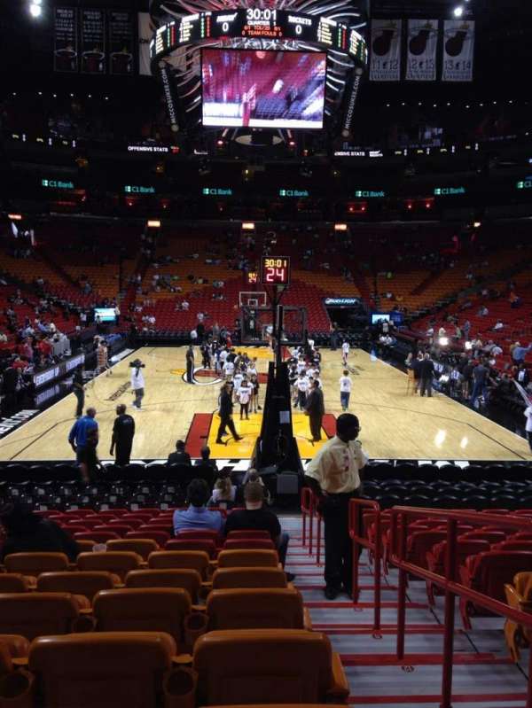 Kaseya Center, section: 101, row: 16, seat: 1