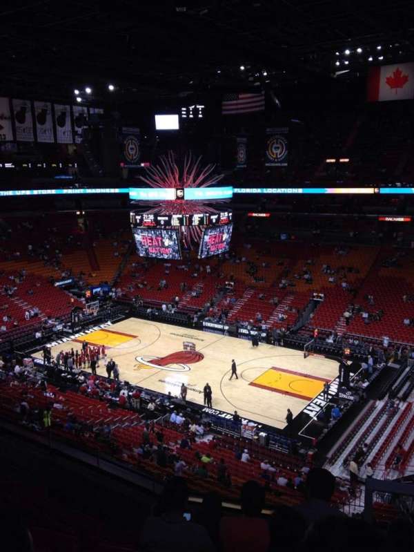 Kaseya Center, section: 306, row: 5, seat: 1
