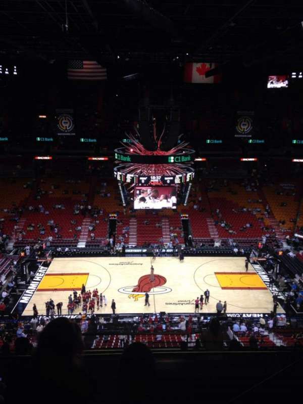 Kaseya Center, section: 309, row: 11, seat: 3