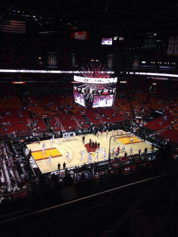 Kaseya Center, section: 312, row: 10, seat: 3