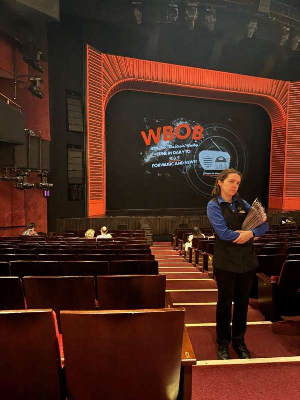 Marquis Theatre, section: Orchestra L, row: Q, seat: 1