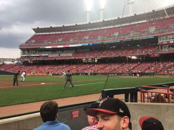 Great American Ball Park, section: 114, row: D, seat: 4