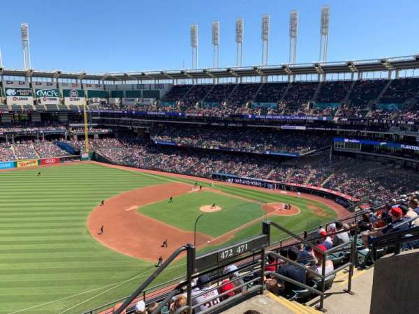 Progressive Field, section: 472, row: D, seat: 7