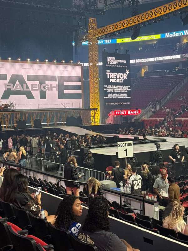 Lenovo Center, section: 102, row: J, seat: 1
