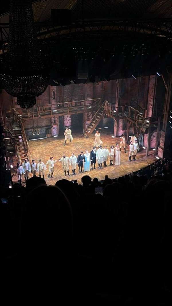 Richard Rodgers Theatre, section: Rear Mezzanine L, row: O, seat: 27
