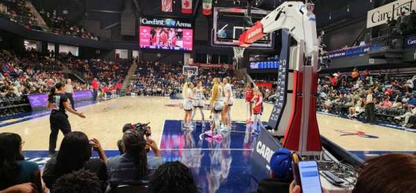 CareFirst Arena, section: 102, row: B, seat: 4