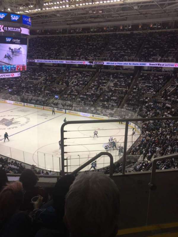 SAP Center, section: 212, row: 4, seat: 1