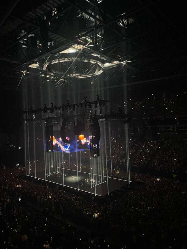 The O2, London, section: 311, row: 1, seat: 4