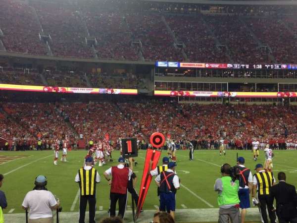 Arrowhead Stadium, section: 104, row: 3, seat: 9