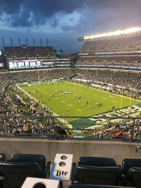 Lincoln Financial Field, section: Miller Lite Phlite Deck, row: 3, seat: 23