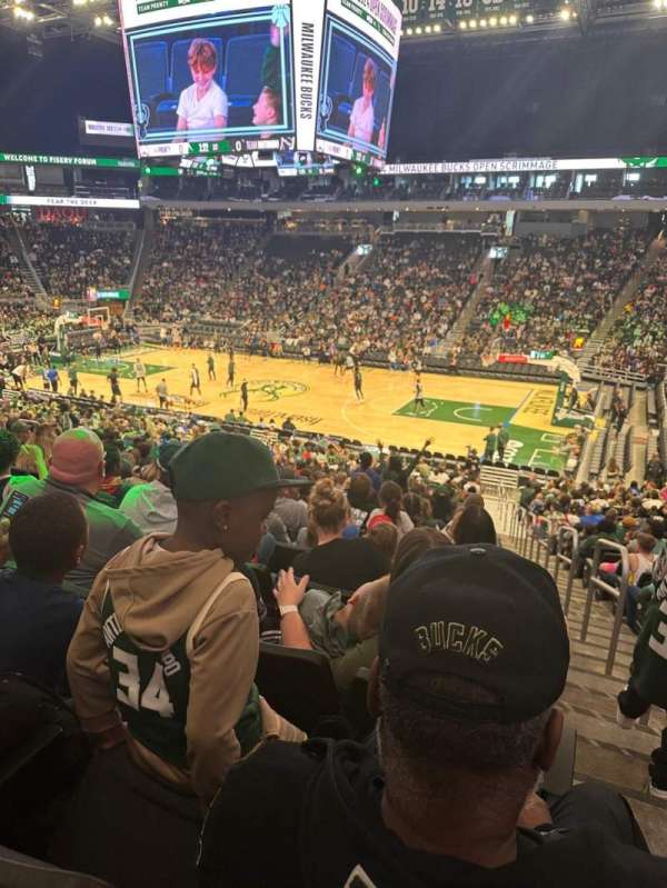 Fiserv Forum, section: 105, row: 22, seat: 1