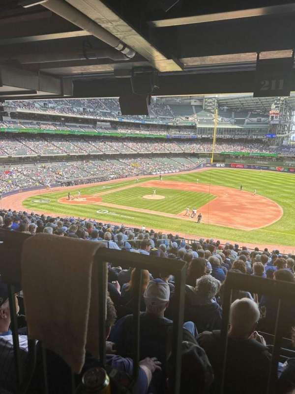 American Family Field, section: 211, row: 19, seat: 4