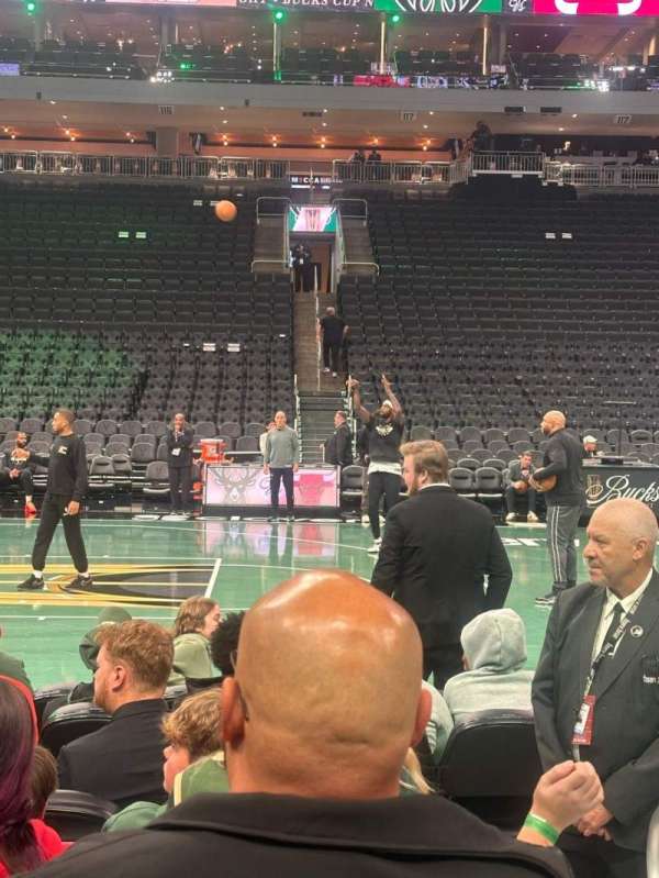 Fiserv Forum, section: 107, row: 3, seat: 1