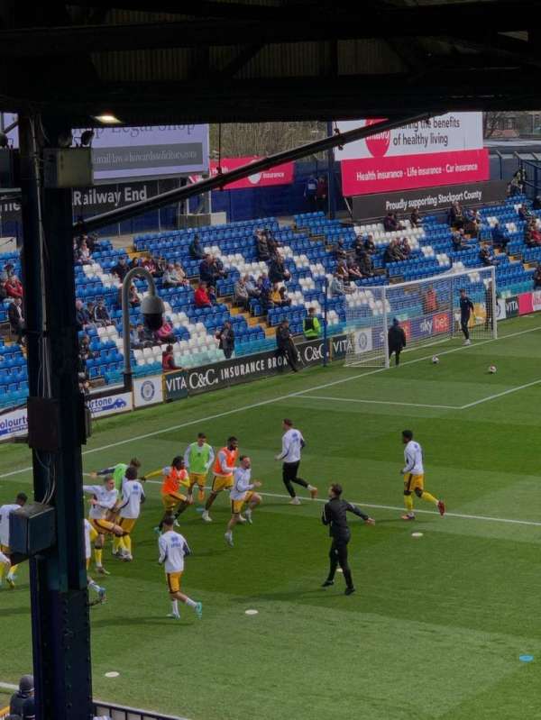 Edgeley Park, section: F, row: P, seat: 16
