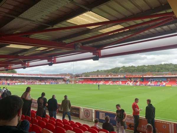 Wham Stadium, section: B, row: H, seat: 26