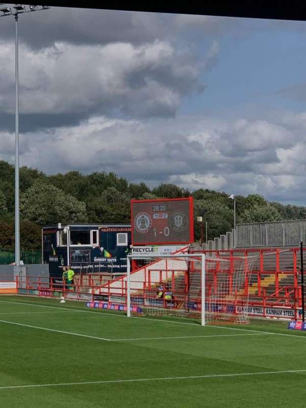 Wham Stadium, section: B, row: H, seat: 26
