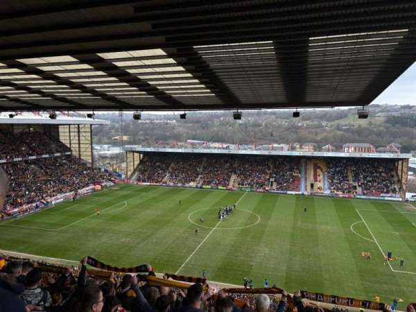 Valley Parade, section: H, row: T, seat: 114