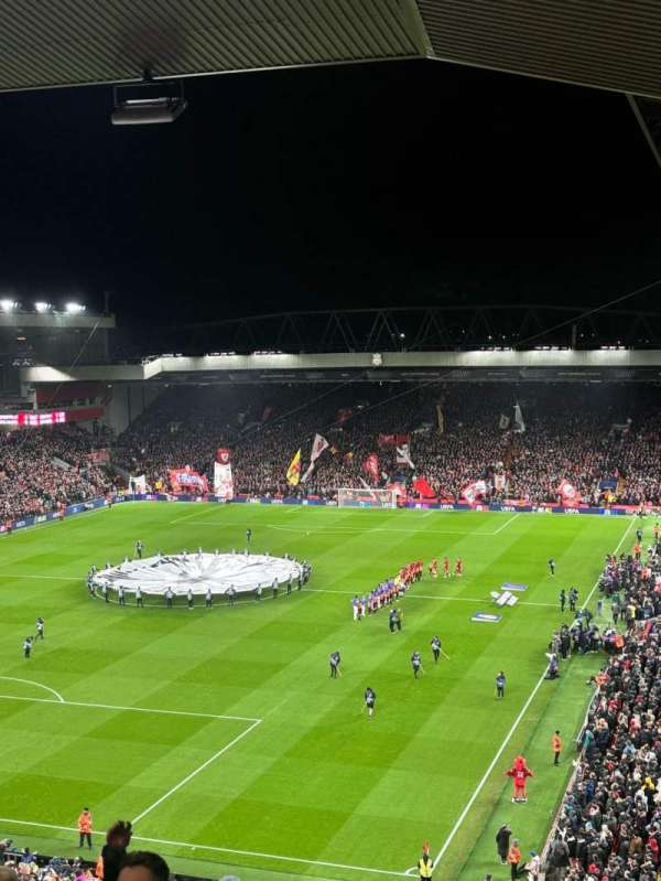 Anfield, section: AU7, row: 22, seat: 205