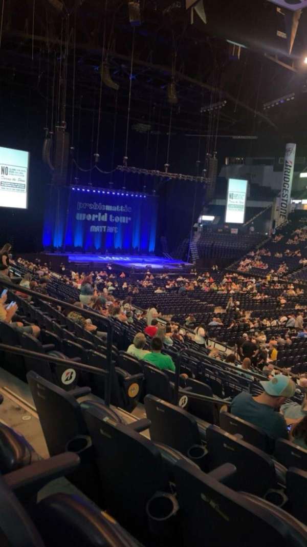 Bridgestone Arena, section: 118, row: G
