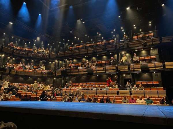 Bridge Theatre, section: Stalls, row: B, seat: 2