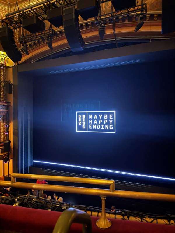 Belasco Theatre, section: Mezzanine R, row: B, seat: 2