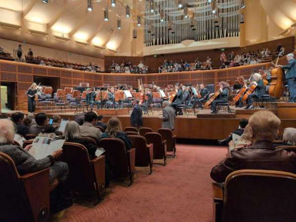 Davies Symphony Hall, section: Orchestra R, row: H, seat: 2
