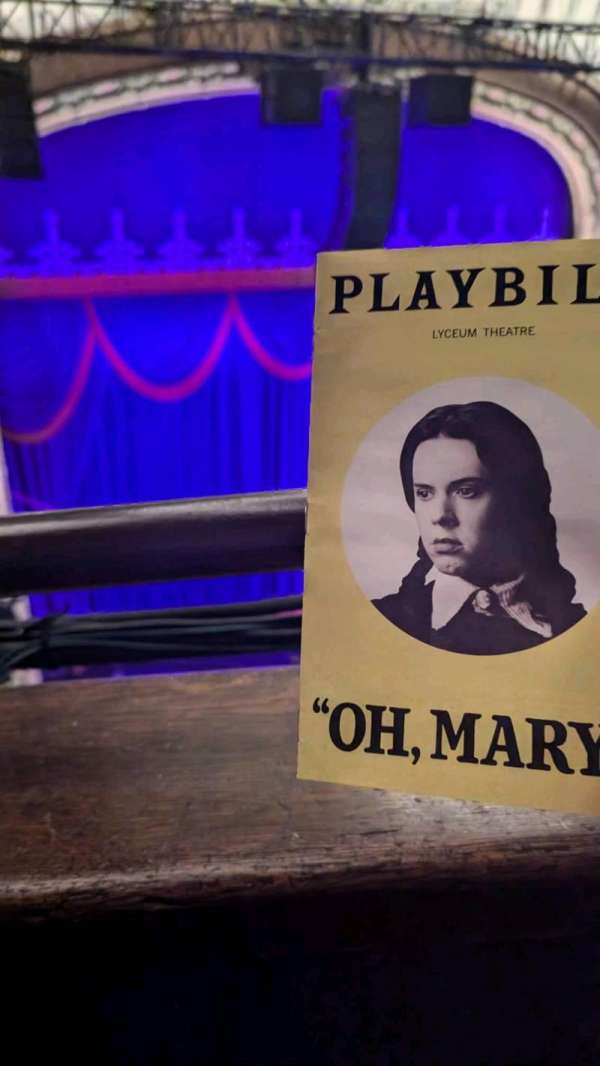 Lyceum Theatre, Broadway, section: Balcony L, row: A, seat: 1