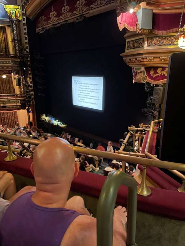 Belasco Theatre, section: Mezzanine R, row: B, seat: 24