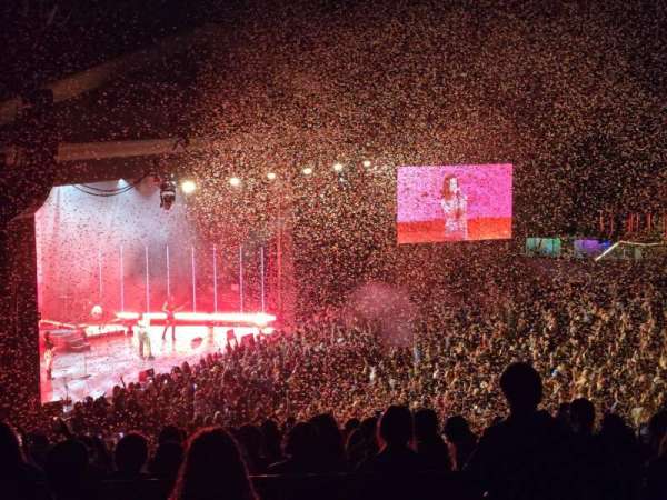 The Greek Theatre, section: North Terrace, row: P, seat: 59