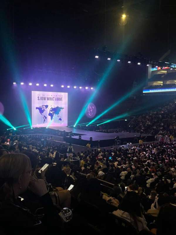 The O2, London, section: 103, row: P, seat: 98