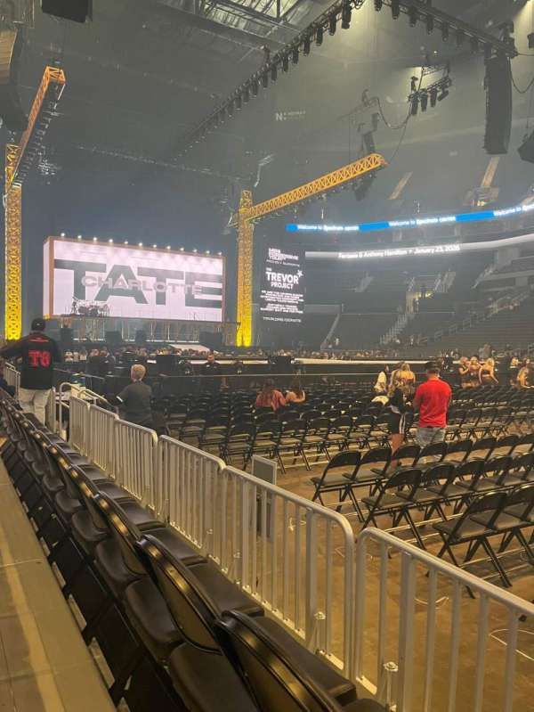 Spectrum Center, section: 104, row: B, seat: 4