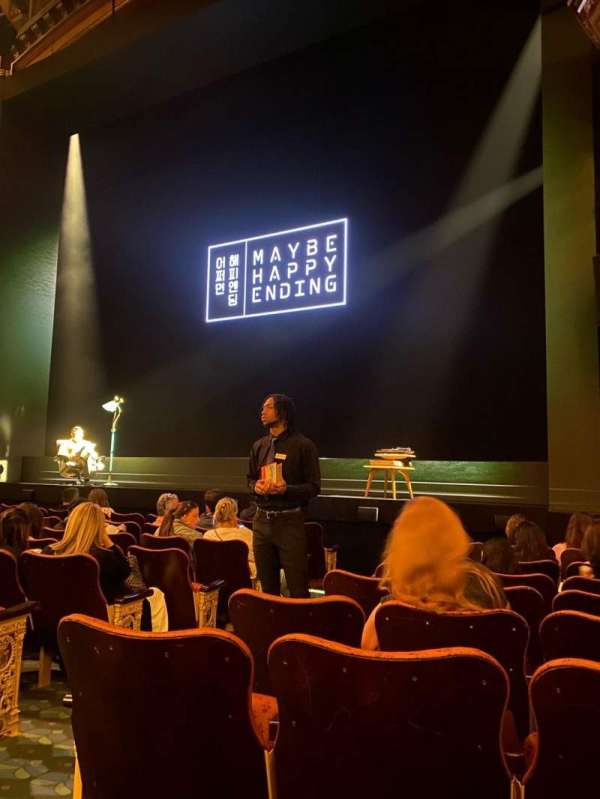 Belasco Theatre, section: Orchestra R, row: J, seat: 6