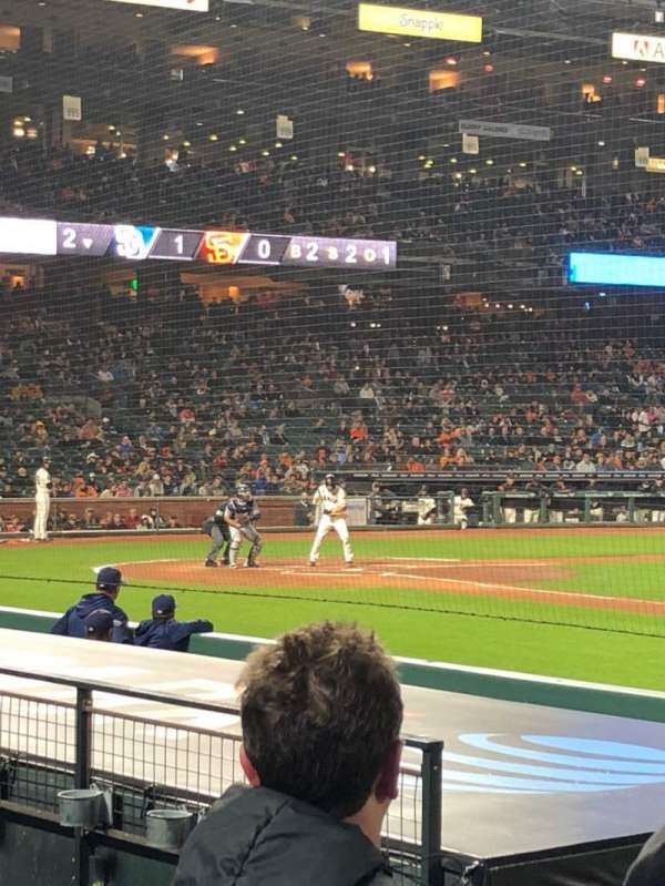 Oracle Park, section: 107, row: E, seat: 4