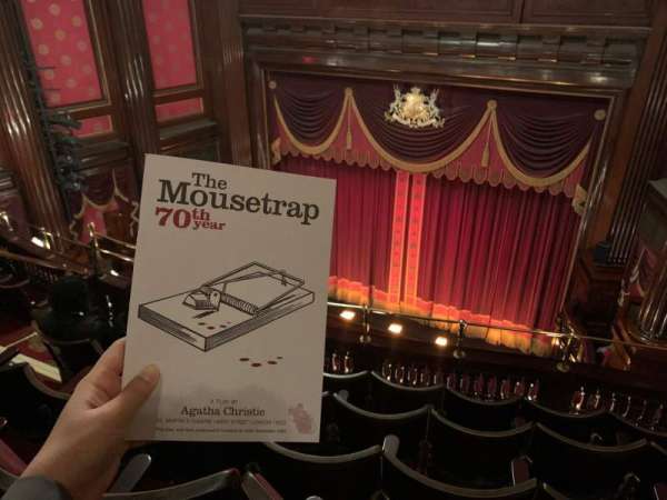 St. Martins Theatre, section: Upper Circle, row: E, seat: 16-17