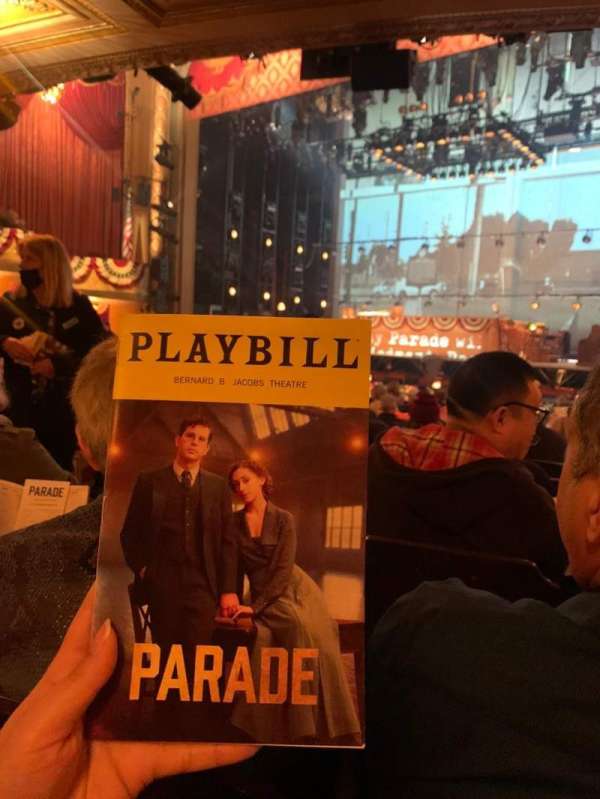 Bernard B. Jacobs Theatre, section: Orchestra R, row: N, seat: 12