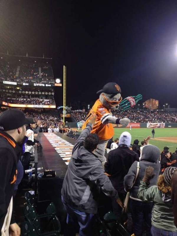 Oracle Park, section: 121, row: B, seat: 15-16